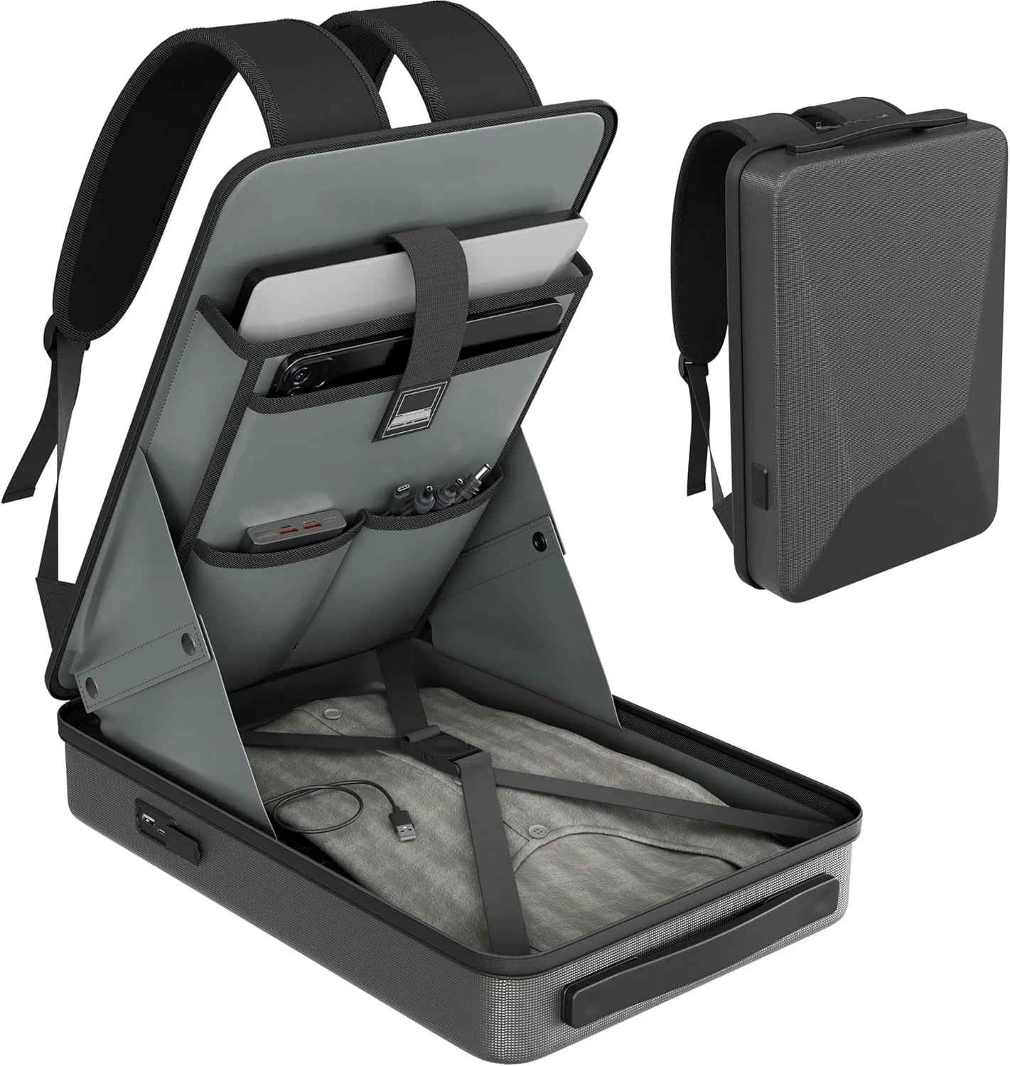 Mochila para Laptop à Prova d'Água Mini Starlink com Cabos, Mochila de Viagem com Suporte e Antifurto