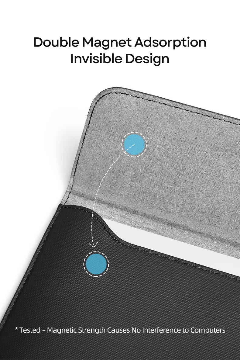 Mala Slim Magnética à Prova de Choque para Laptop