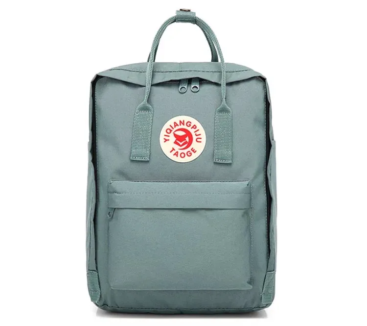 Mochila quadrada feminina de nylon à prova d'água estilosa para meninas, mochilas escolares