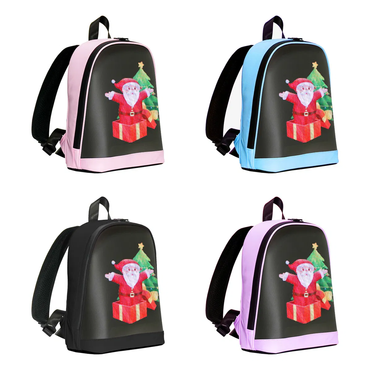 Tela de Exibição LED Inteligente à Prova d'Água Mochila de Lazer Multicolorida para Esportes ao Ar Livre