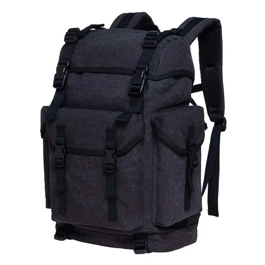 Nova Mochila Casual Estilosa Grande - Capacidade Retro Bolsa de Lona