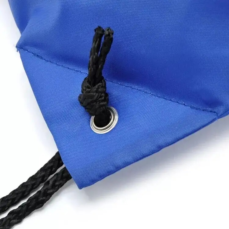 Mochila Colorida com Cordão em Nylon e Poliéster para Academia e Viagens