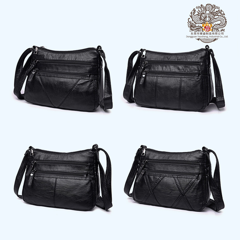 Bolsa transversal de PU lavada e chique para uso diário