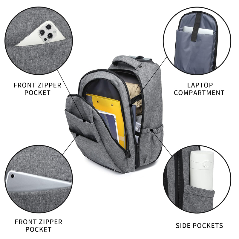 17 Mala de Rodas para Viagem Mochilas para Laptop com Rodas