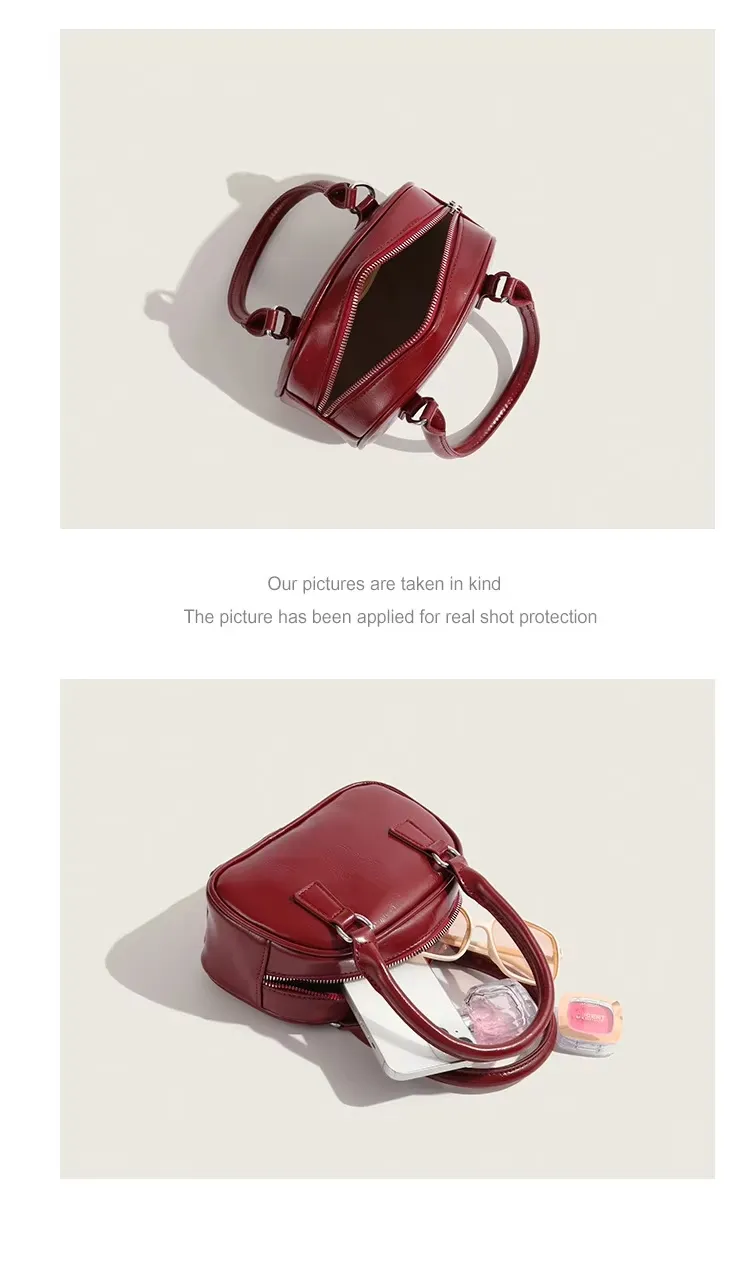 Bolsa transversal quadrada de patente PU com fechamento em zíper estilo coreano para mulheres