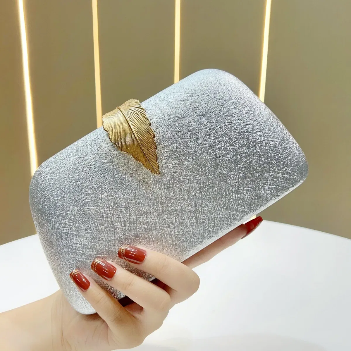 Wx5002 Bolsa de Mão Elegante para Noite, Bolsa Formal Preta para Banquete, Combina com Cheongsam e Vestido de Noite