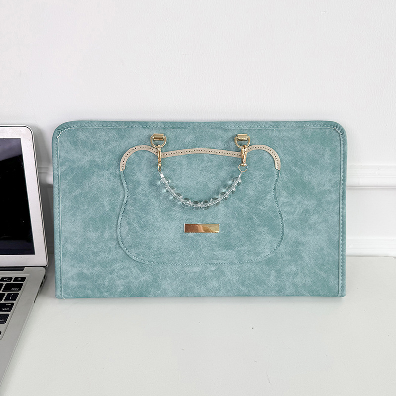 2 em 1 Bolsa para Laptop Portátil Rosa Estilo Feminino Estojo Slim Portátil