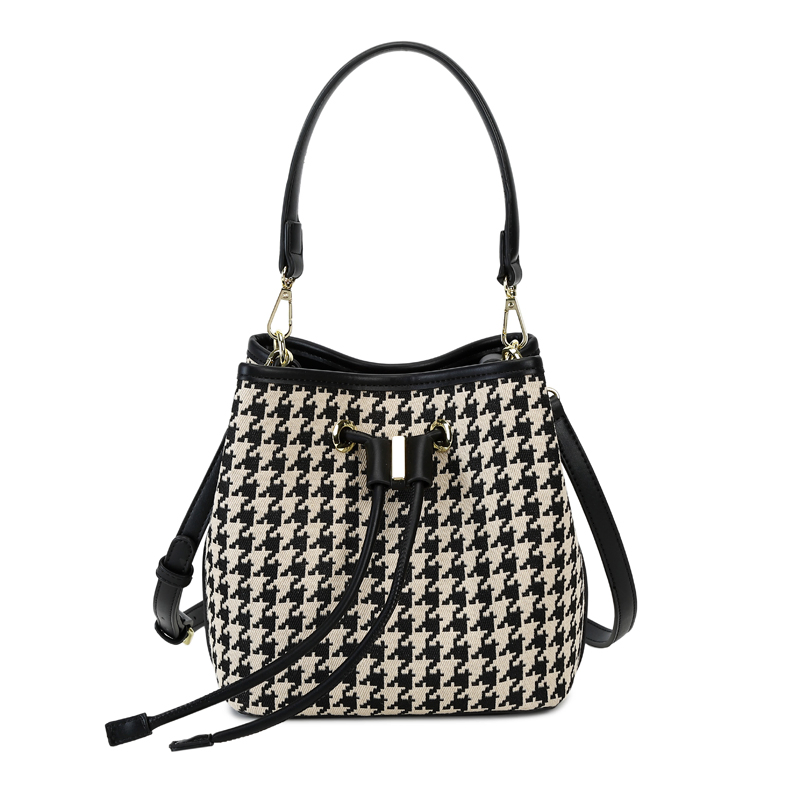 Fabricante de bolsas auditado BSCI na China, fábrica OEM ODM, bolsa de balde para mulheres em tecido, bolsa de ombro feminina, bolsa feminina, fornecedor auditado Rcs