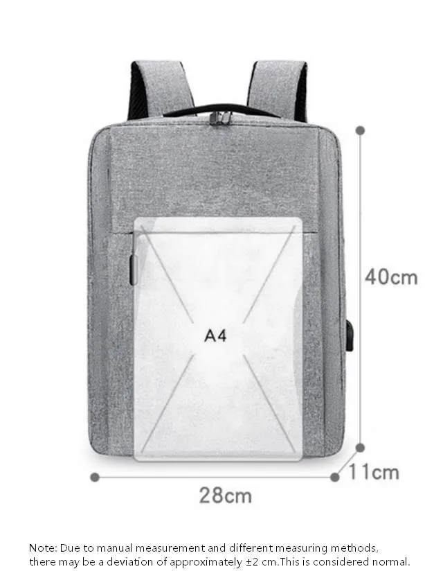 Mochila para laptop moderna, grande capacidade, multifuncional, estilosa, durável e leve para homens