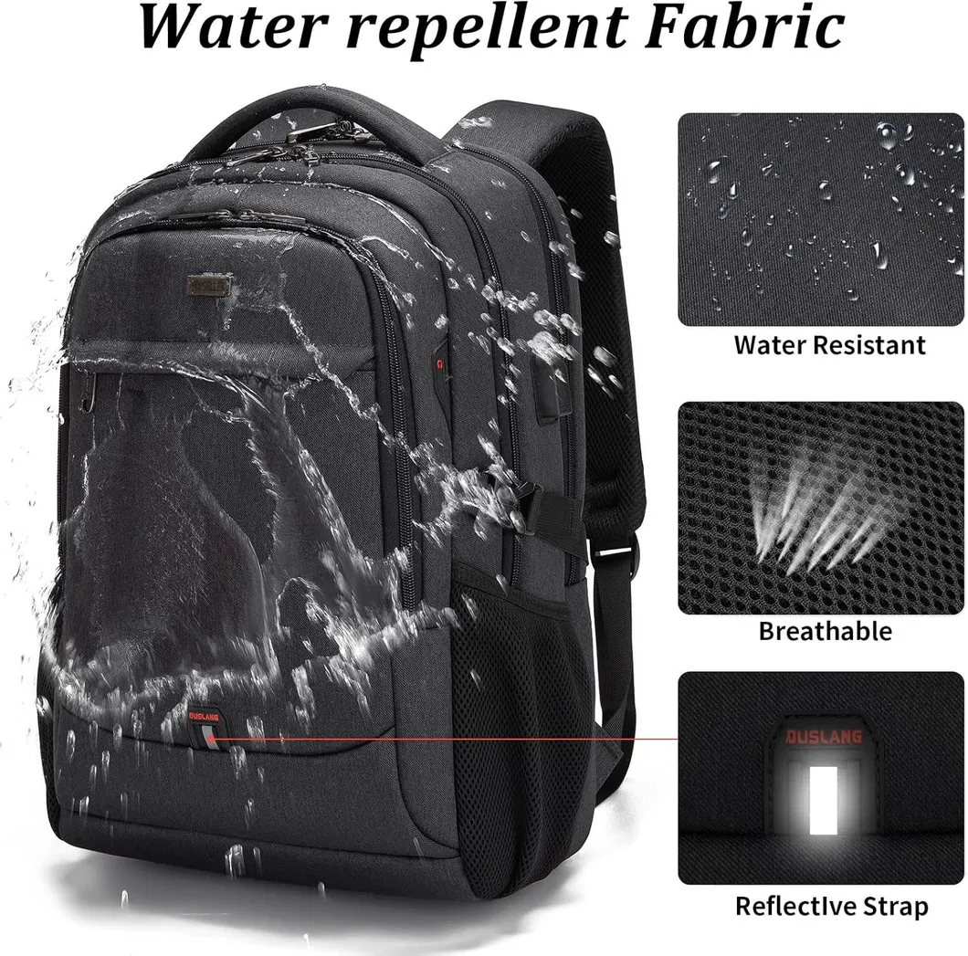 Mochila para laptop, viagem de negócios, bolsa para computador universitário com porta de carregamento USB
