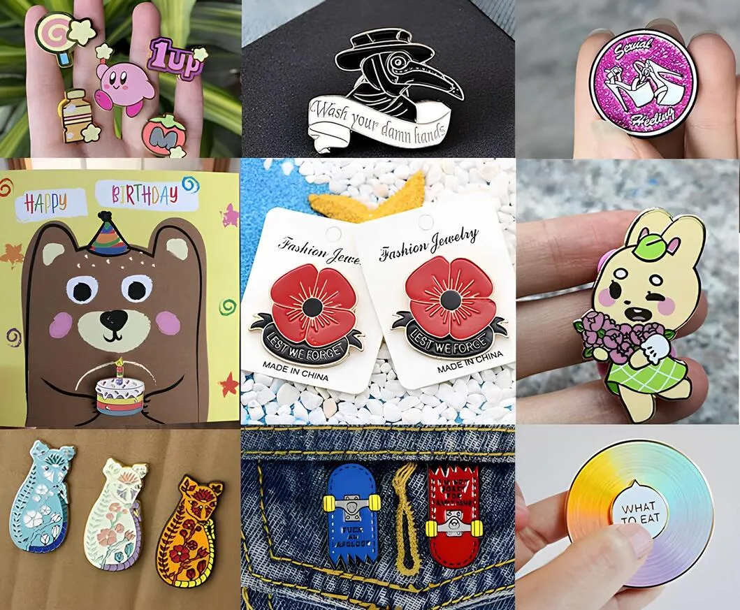 Amostra Grátis Personalizada de Anime Cartoon Criativa Personalidade Mágica Noite Gato Pins de Esmalte