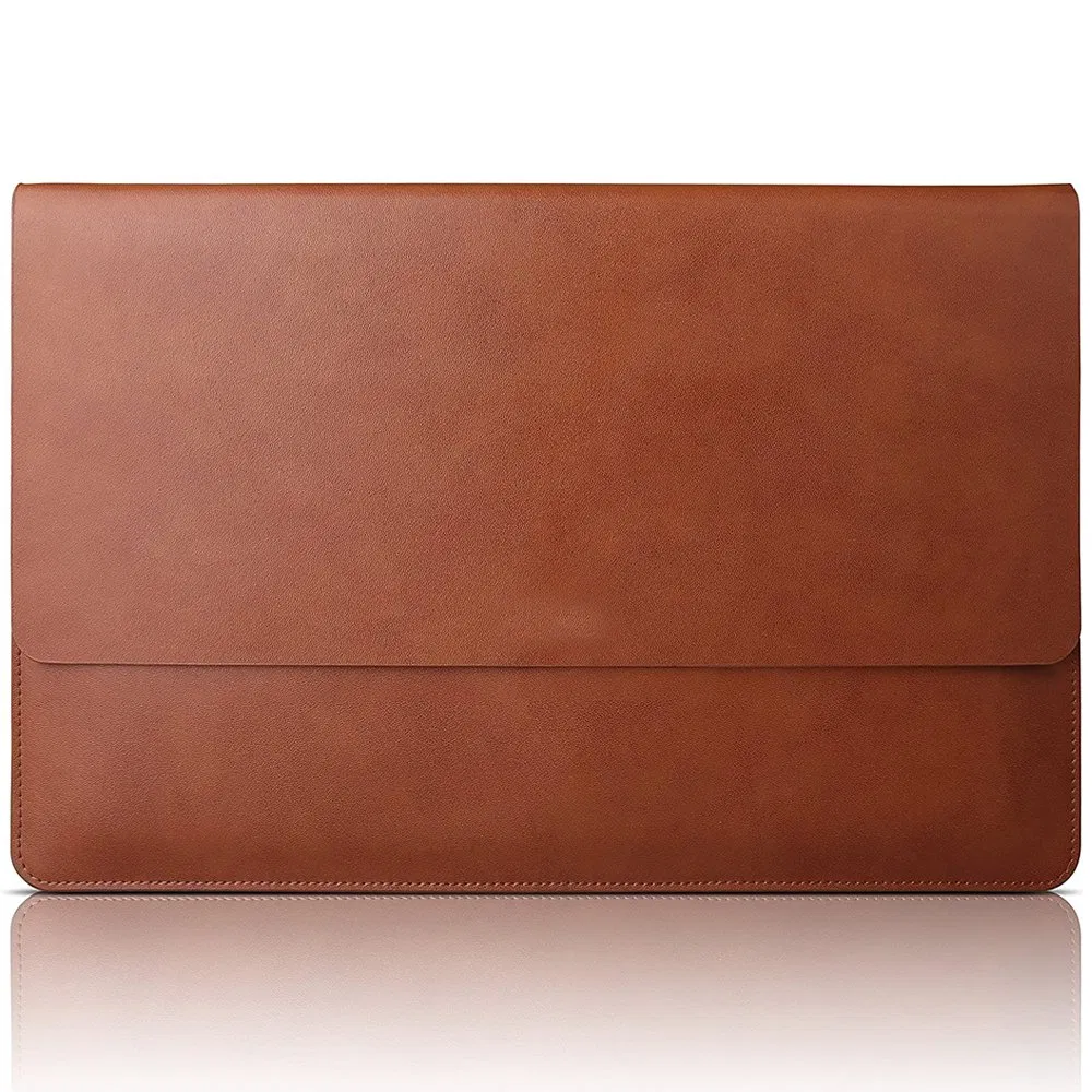 Bolsa de Computador de Alta Qualidade, Estojo de Tablet em Couro Sintético, Manga de Couro Personalizada para Laptop