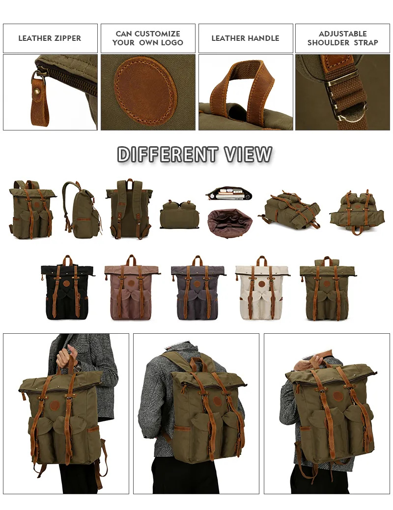 Mochila Vintage para Camping e Viagem