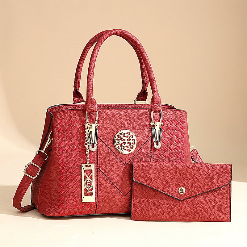 Bolsa Crossbody de PU para Mulheres Luxuosa 2-Piece Conjunto de Bolsa de Designer