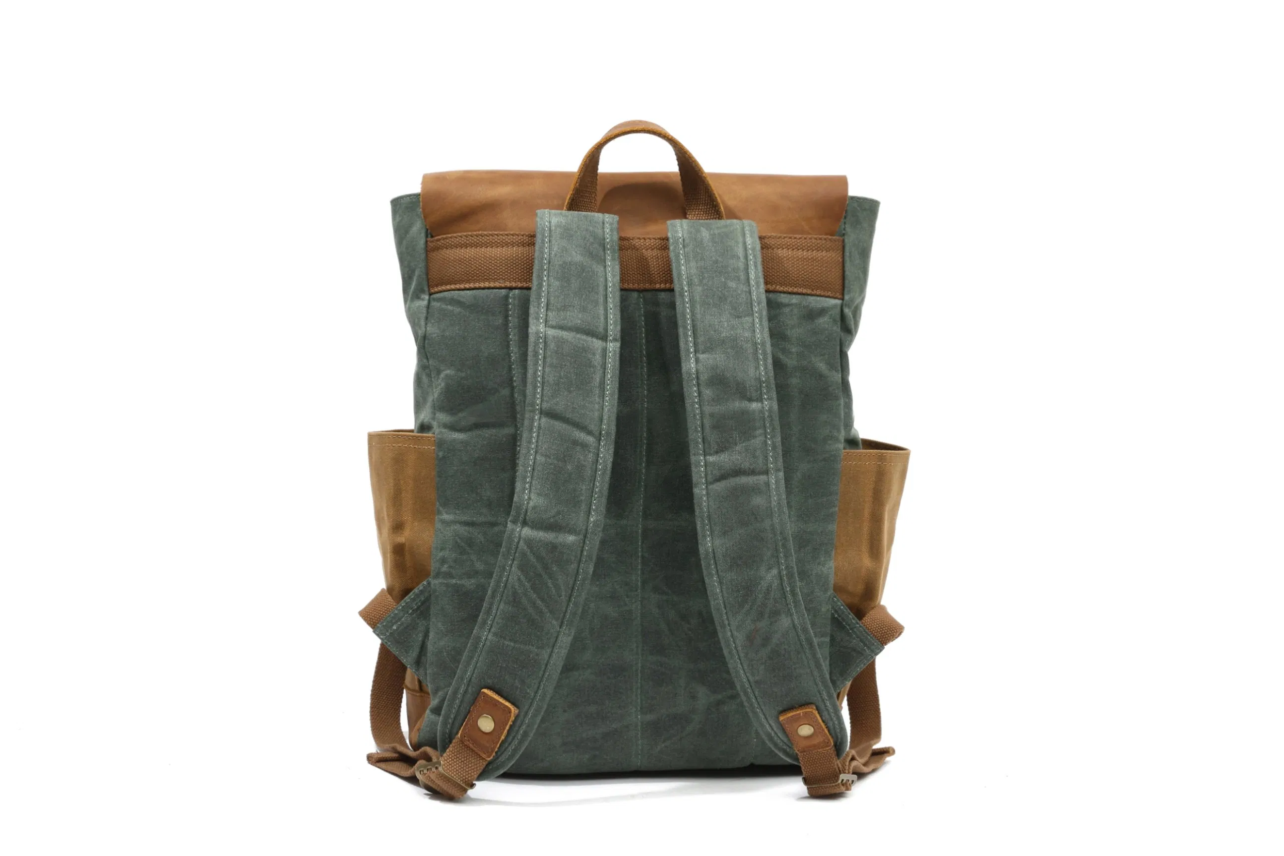 Mochila de Caminhada Vintage de Luxo em Lona Wax para Camping e Atividades ao Ar Livre Masculinas