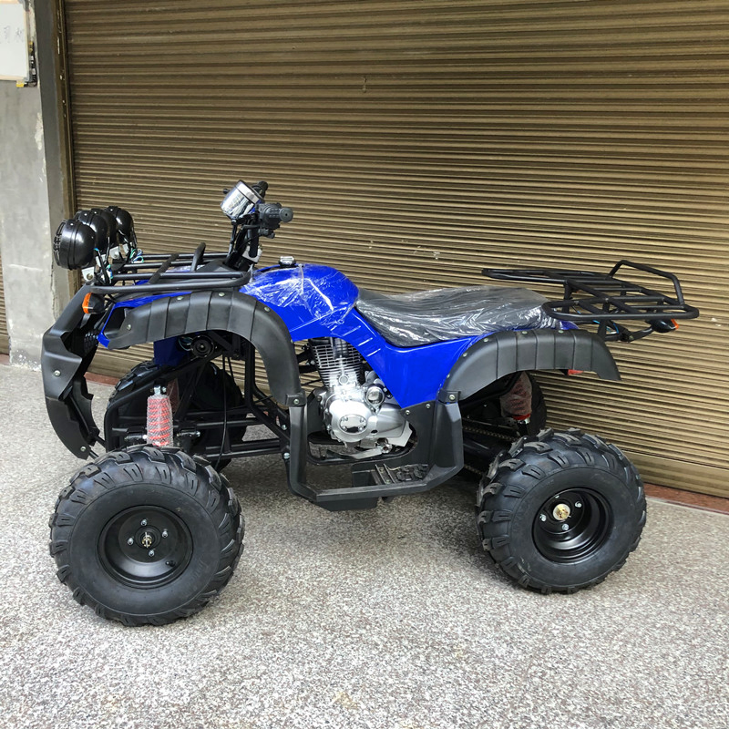 Quadriciclo Azul Preto 4-Wheeler 200cc 4-Stroke para Off Road com Design de Múltiplos Faróis para Passeios Noturnos