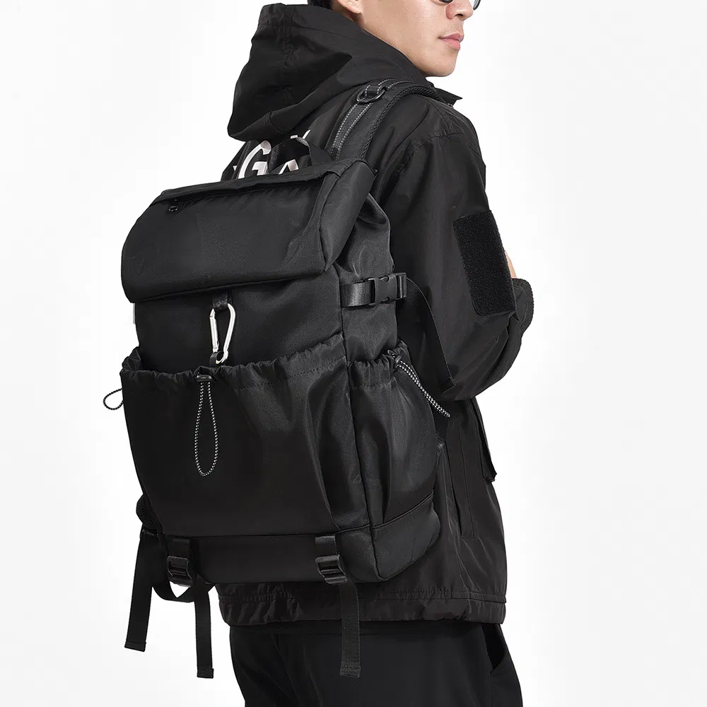 Bolsa de cordão unissex sólida, mochila casual para viagens ao ar livre