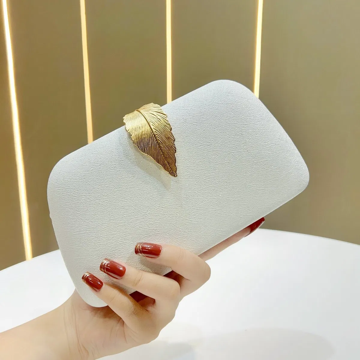 Wx5002 Bolsa de Mão Elegante para Noite, Bolsa Formal Preta para Banquete, Combina com Cheongsam e Vestido de Noite