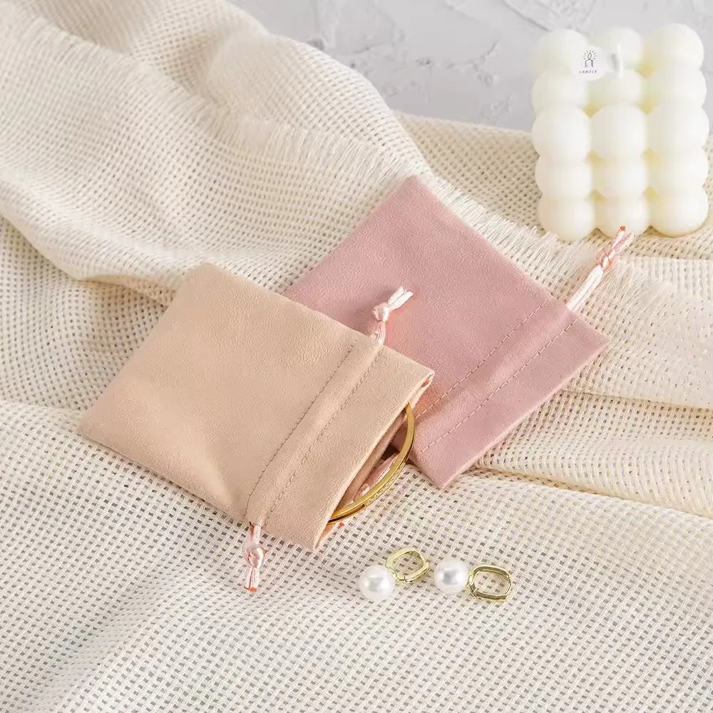 Saco de Veludo Vermelho Personalizado com Impressão, Saco de Suede Macio com Cordão para Embalagem, Sacos de Presente