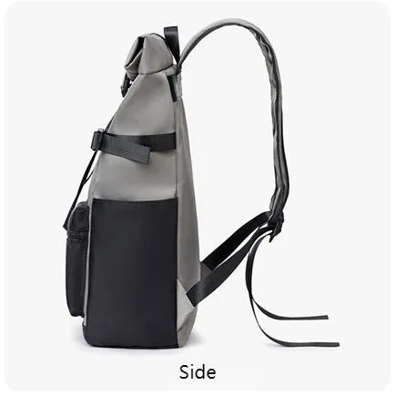 Mochila de Viagem Urbana Casual Espaçosa com Bloco de Cores Trendy para Laptop