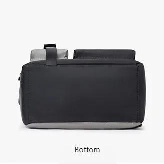 Mochila de Viagem Urbana Casual Espaçosa com Bloco de Cores Trendy para Laptop