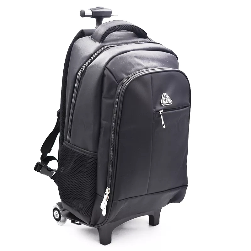 2022 Nova Mochila de Nylon Preto à Prova d'Água para Laptop com Rodas