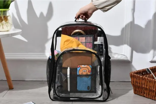 Mochila Mini Transparente de Moda para Meninas Crianças