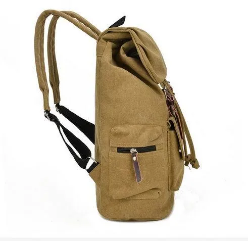 Mochila de Lona Lavada de Alta Densidade para Lazer para Estudantes
