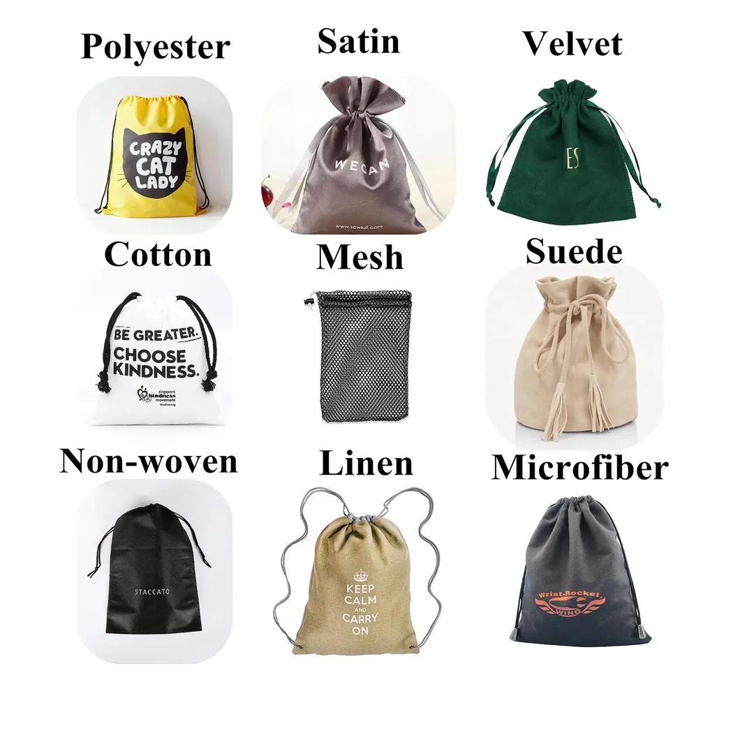 Mochila Colorida com Cordão em Nylon e Poliéster para Academia e Viagens