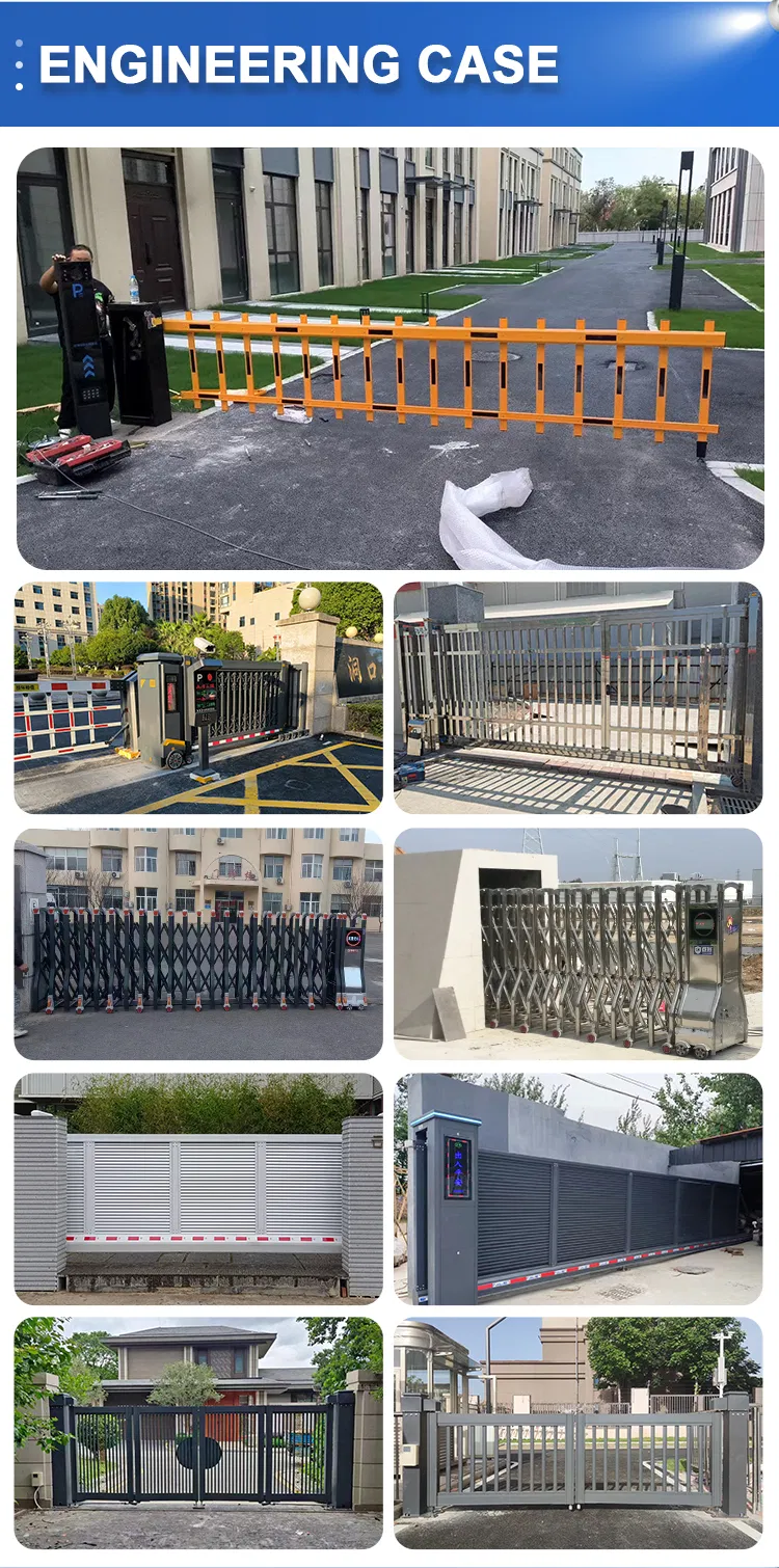 Portão de Entrada Industrial Retrátil Automático de Alumínio com Deslizamento Elétrico e Reflexão Noturna