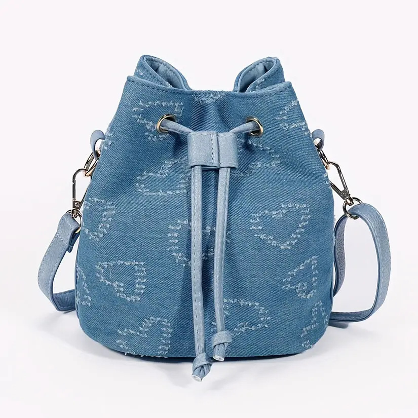 Wx2796 Bolsa Balde para Meninas, Mochila de Ombro Única, Bolsa Balde para Senhoras