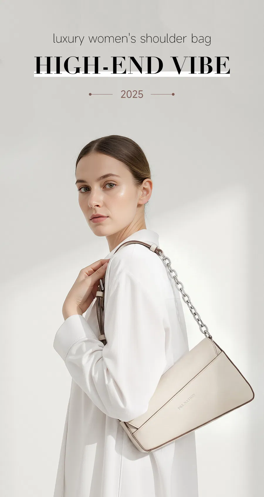Bolsa Clássica com Rebites e uma Elegante Alça de Ombro Única