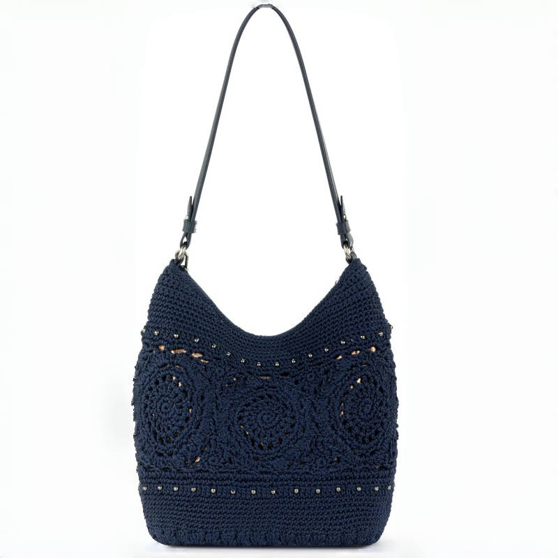 Bolsa Hobo Sequoia em Crochê Manual, Silhueta Macia e Despojada, Design Atemporal e Elevado