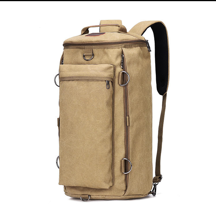 Mochila de Lona para Viagem e Caminhada ao Ar Livre