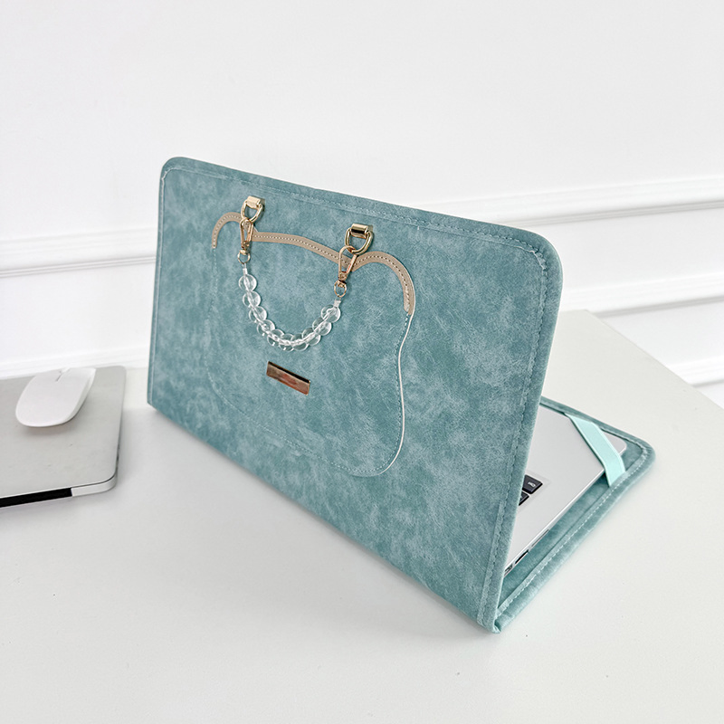 2 em 1 Bolsa para Laptop Portátil Rosa Estilo Feminino Estojo Slim Portátil