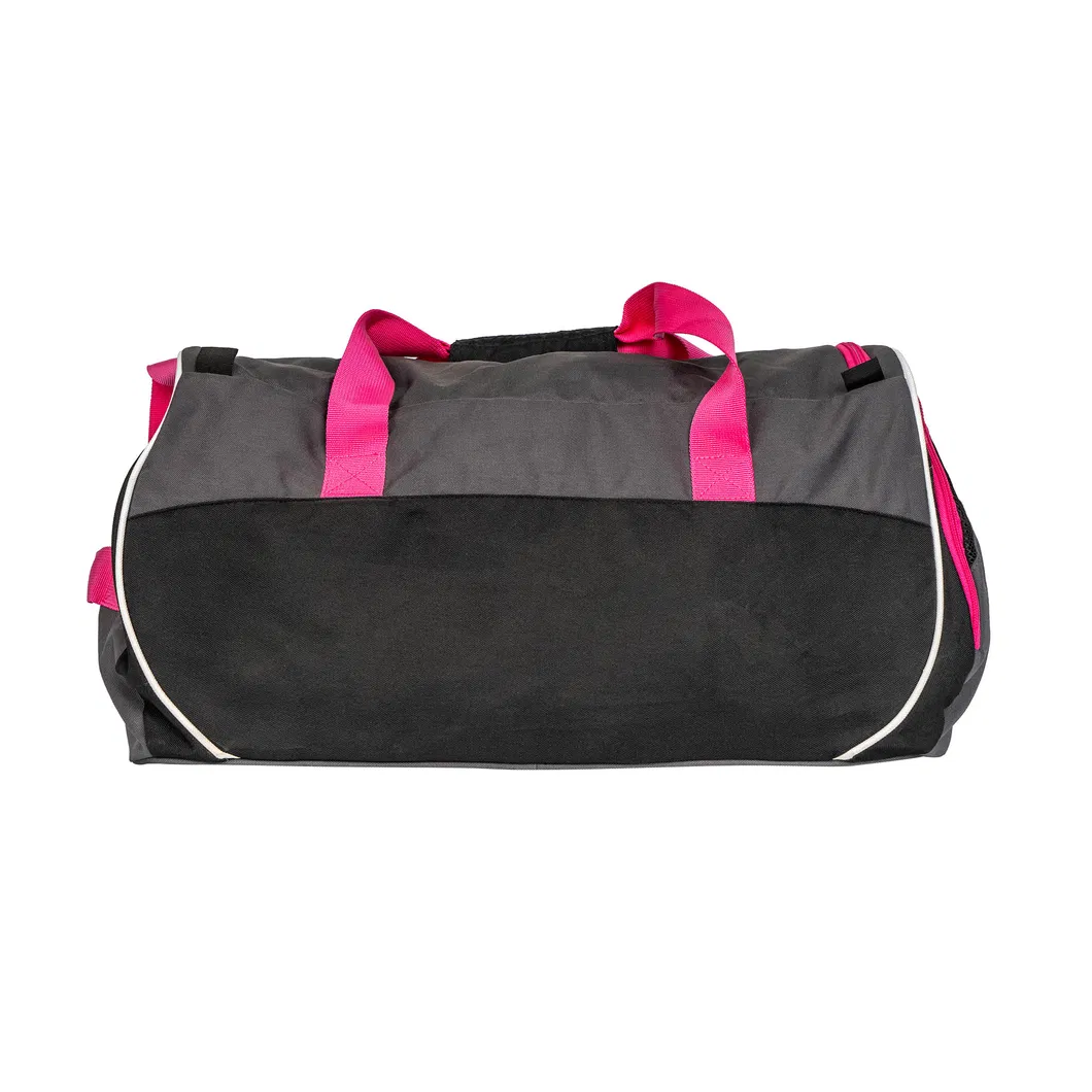 Bolsa de Dupla Resistência à Água para Esportes - Tote de Viagem para Academia com Alça de Ombro Ajustável (Rosa e Cinza)