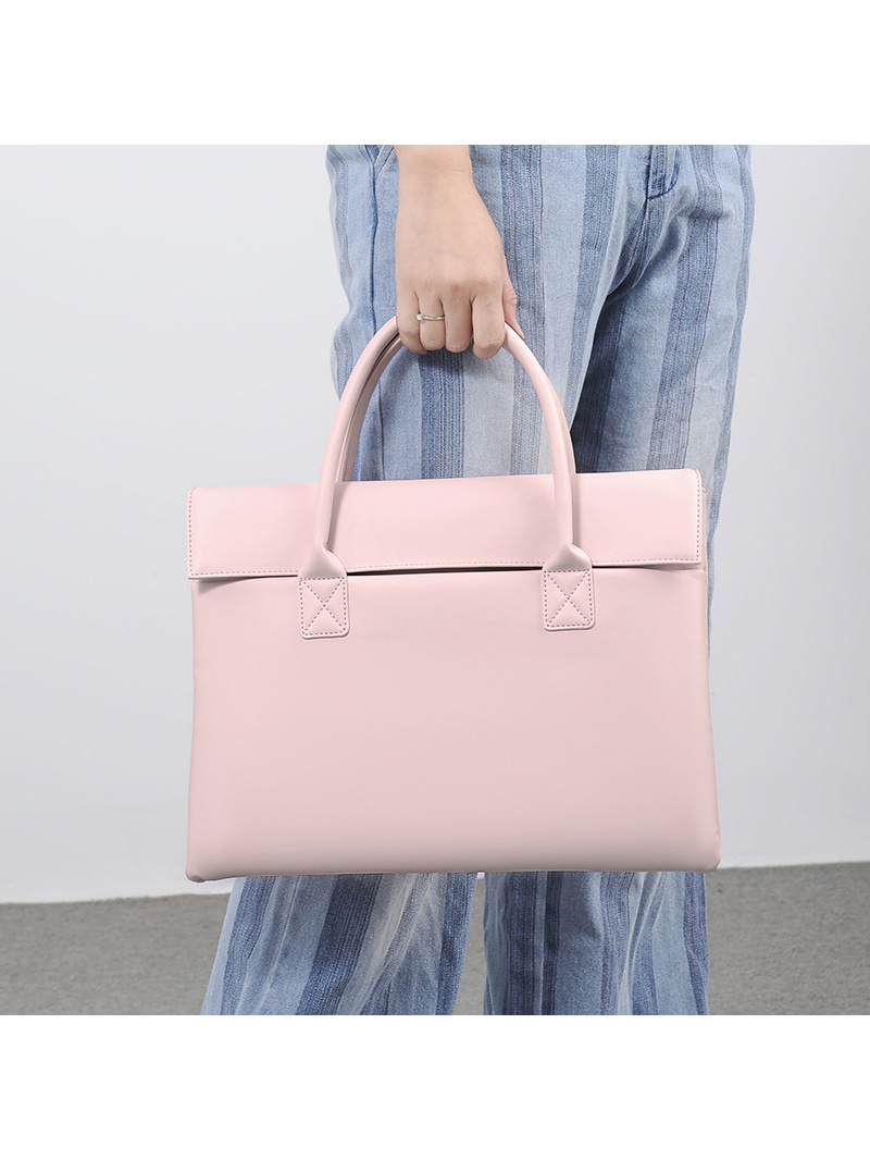 Bolsa de Tablet e Laptop em PU para Mulheres e Homens, Bolsa de Computador em Couro