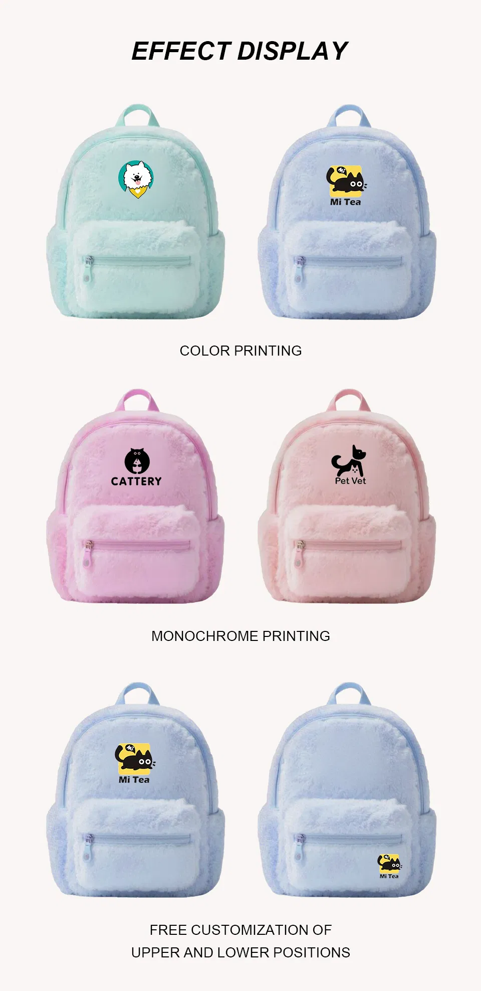 Mochila de pelúcia Hello Kitty para crianças para escola e viagem, mochila de cartoon fofa para meninas, presente ecológico para festivais