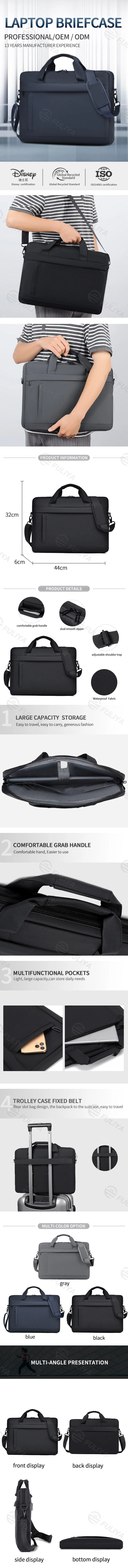 Fabricante de Bolsas de Laptop Portáteis a Tiracolo para Escritório, Pasta de Negócios para Homens, Bolsa de Couro