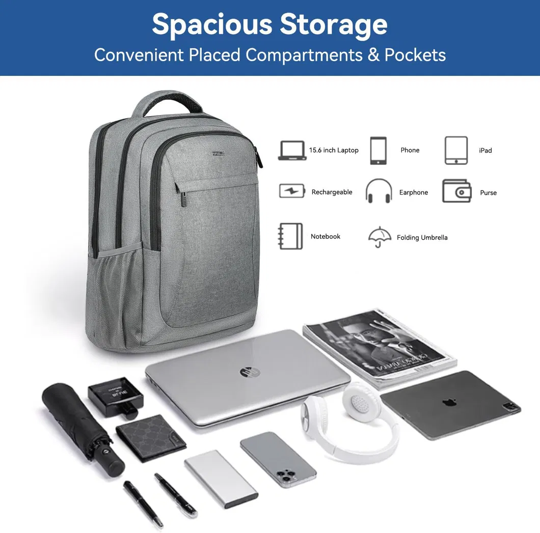 Mochila para Laptop, Bolsa de Negócios, Mochila de Viagem para Laptop, Bolsa de Computador para Faculdade