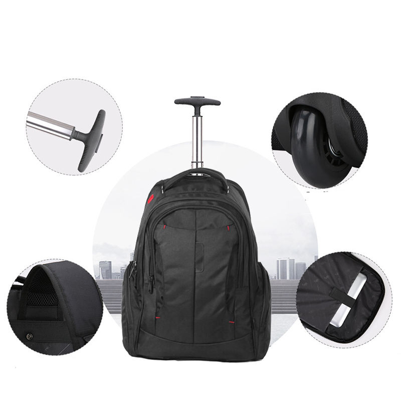 Mochila executiva para negócios com rodas para viagem ao ar livre
