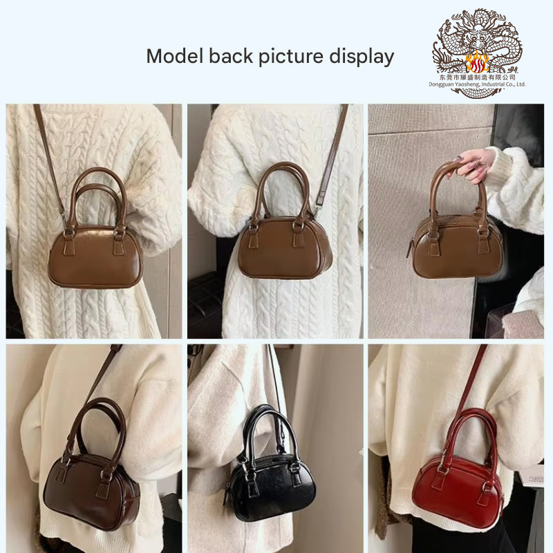 Bolsa transversal quadrada de patente PU com fechamento em zíper estilo coreano para mulheres