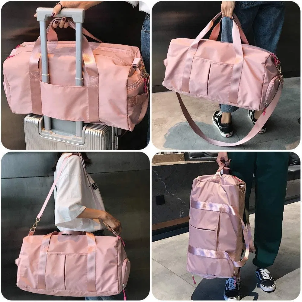 Promoção de Moda Bolsa de Viagem Seca e Úmida para Esportes, Treinamento, Yoga, Fins de Semana, Ombro, Compras, Compartimento para Calçados, Bolsa de Ginástica
