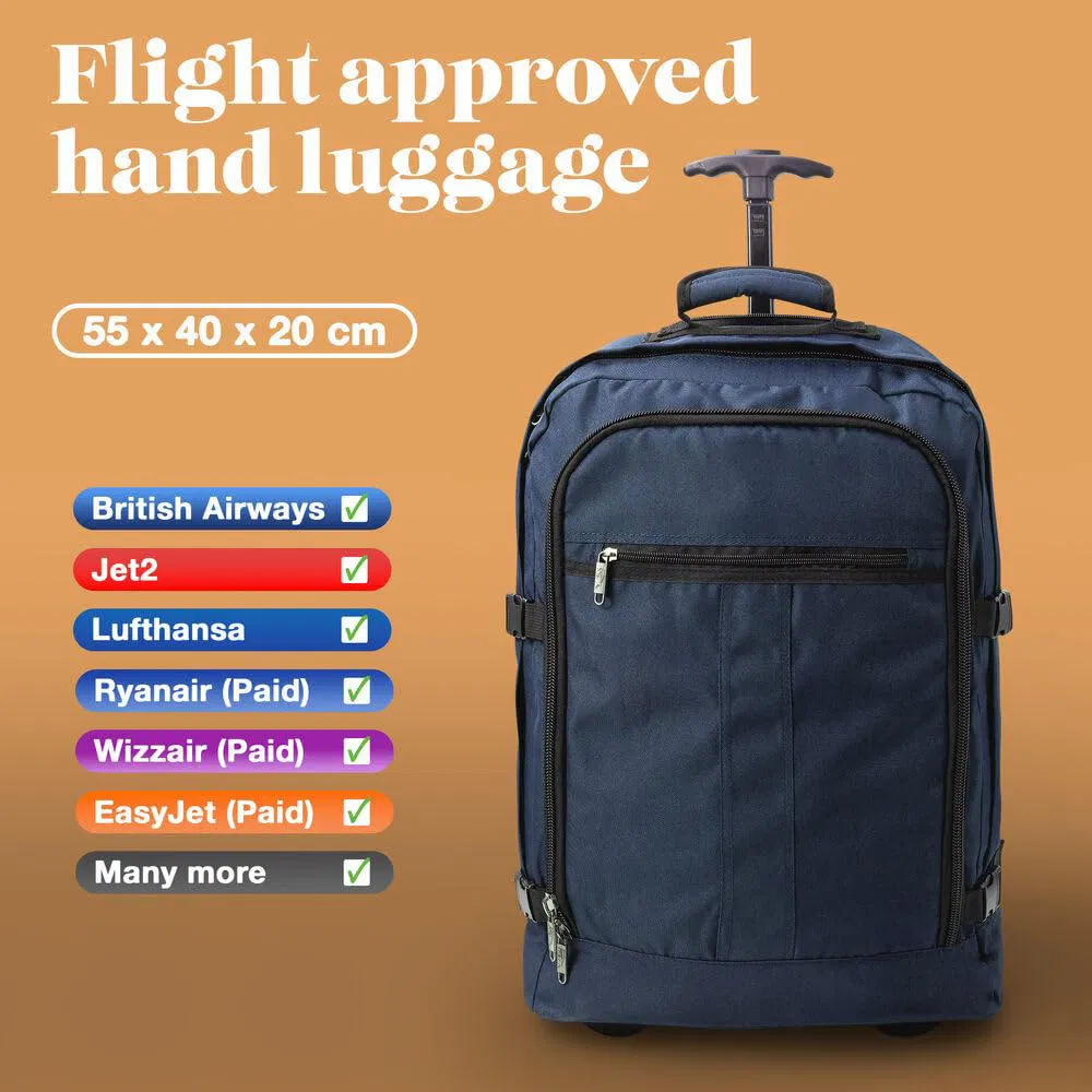 Mochila de Viagem Unissex Personalizada com Rodas Grande para Laptop com Mala de Rodas