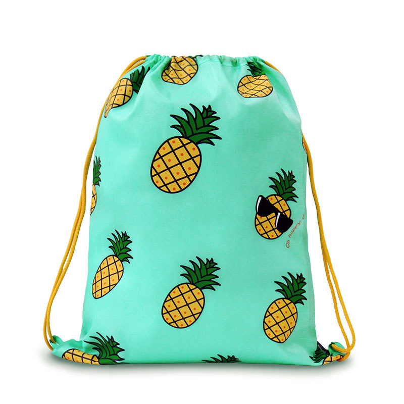 Mochila esportiva com cordão em RPET, nylon, promocional para maratonas, eventos de praia, corridas, conferências, bolsa escolar reciclável e à prova d'água