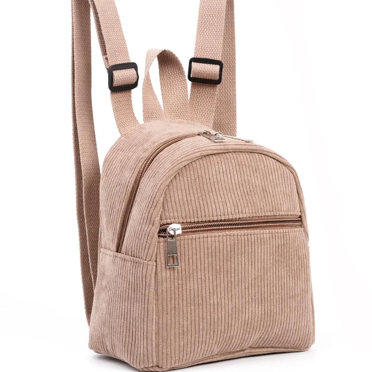 Mochila Mini de Corduroy Trendy para Mulheres e Adolescentes Estilosas