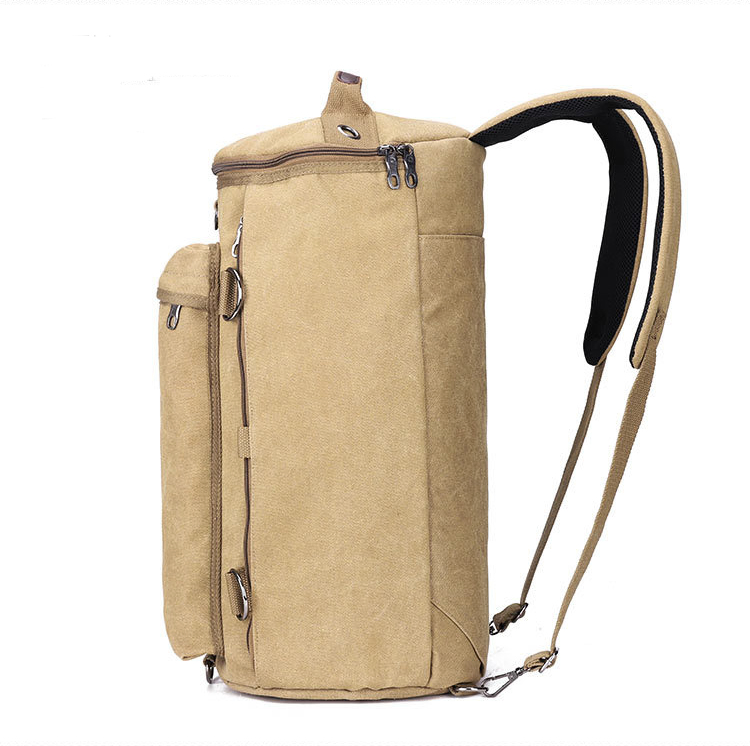 Mochila de Lona para Viagem e Caminhada ao Ar Livre