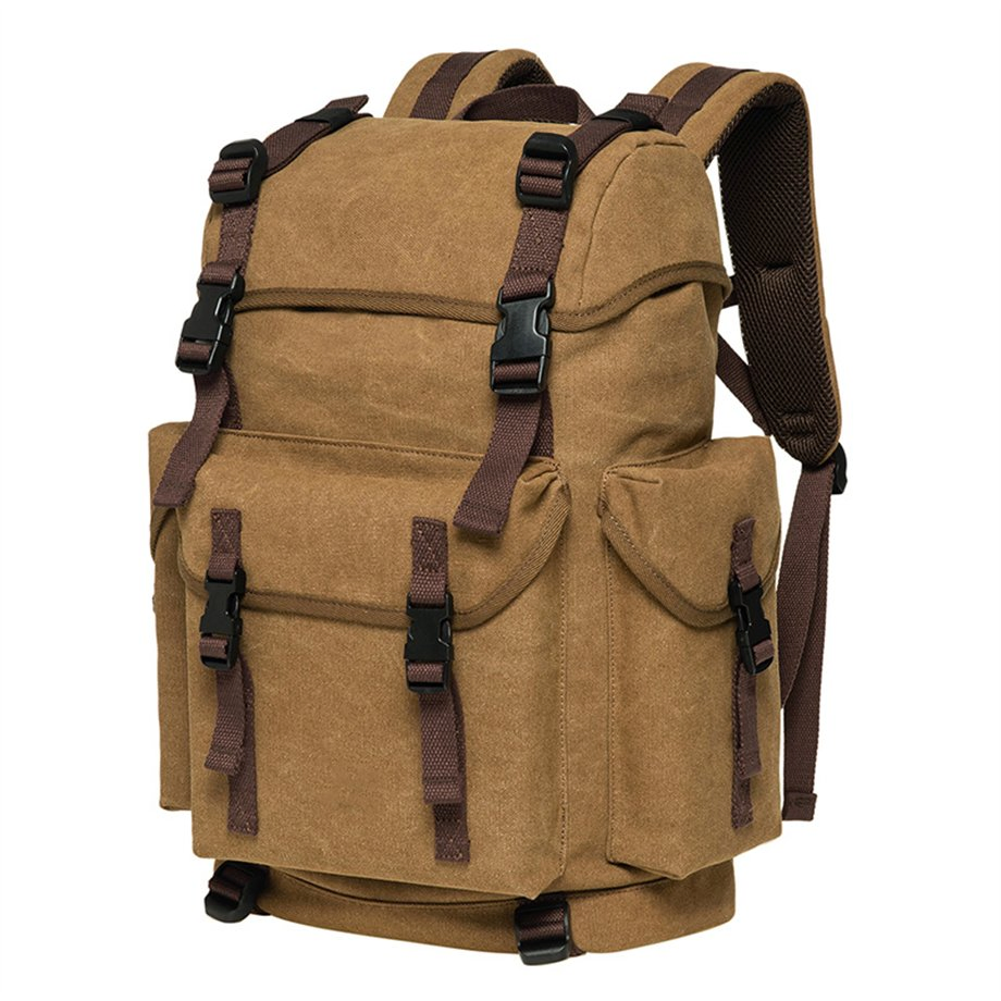 Nova Mochila Casual Estilosa Grande - Capacidade Retro Bolsa de Lona