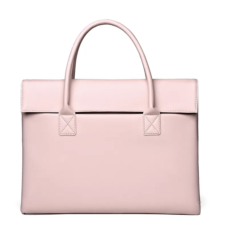 Bolsa de Tablet e Laptop em PU para Mulheres e Homens, Bolsa de Computador em Couro