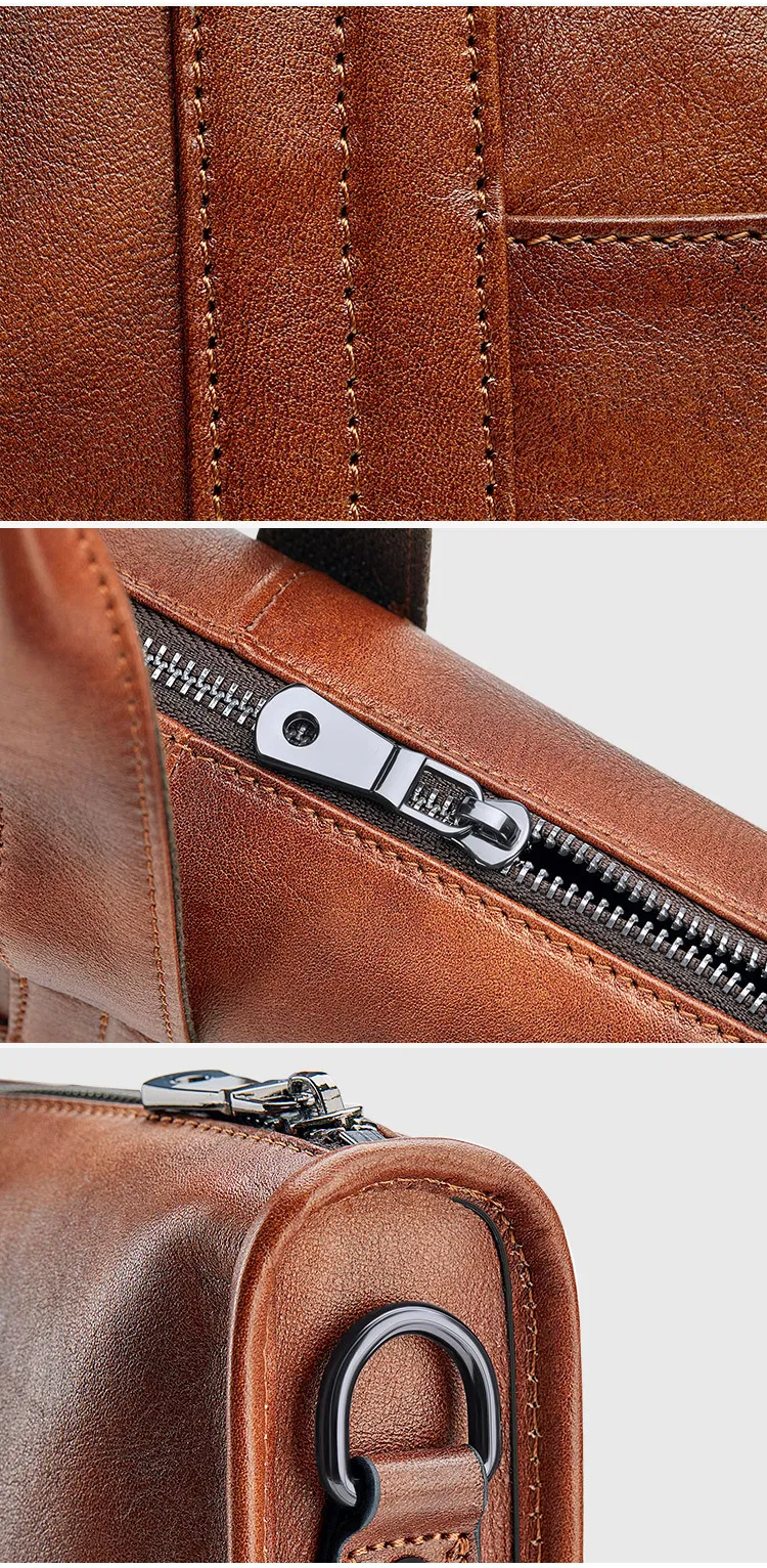 Fornecedor da China Fabricante Bolsa de Couro para Laptop Masculina Viagem